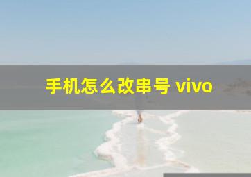 手机怎么改串号 vivo